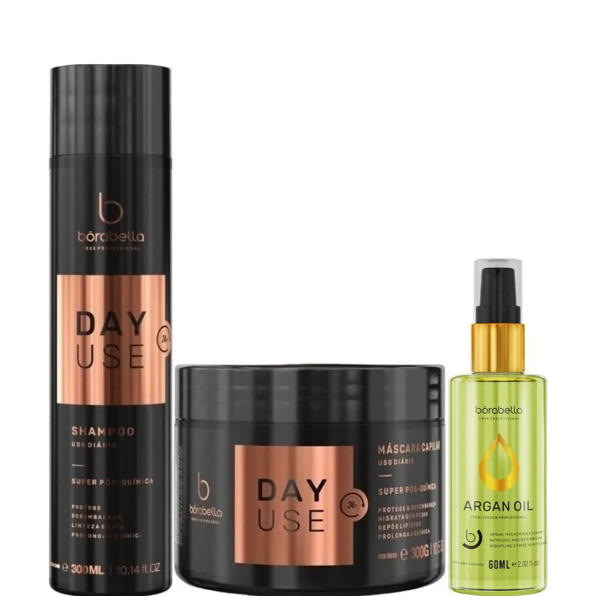 BORABELLA DAY USE KIT PóS QUíMICA + ÓLEO DE ARGAN 60ML