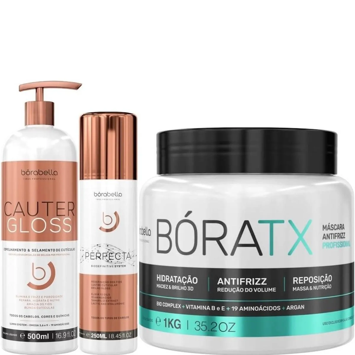 BORABELLA CAUTER GLOSS 500ML + PERFECTA 250ML + BóRATX 1KG