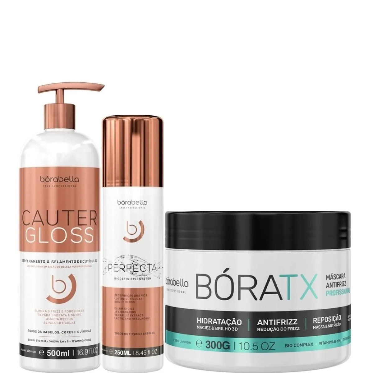 BORABELLA CAUTER GLOSS 500ML + PERFECTA 250ML + BóRATX 300G