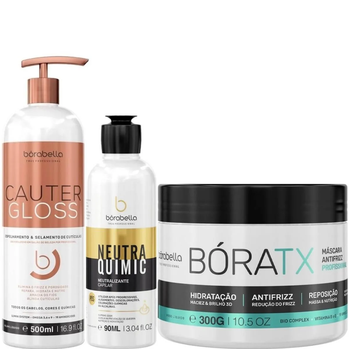 BORABELLA CAUTER 500ML + NEUTRAQUIMIC 90ML + BóRATX 300G
