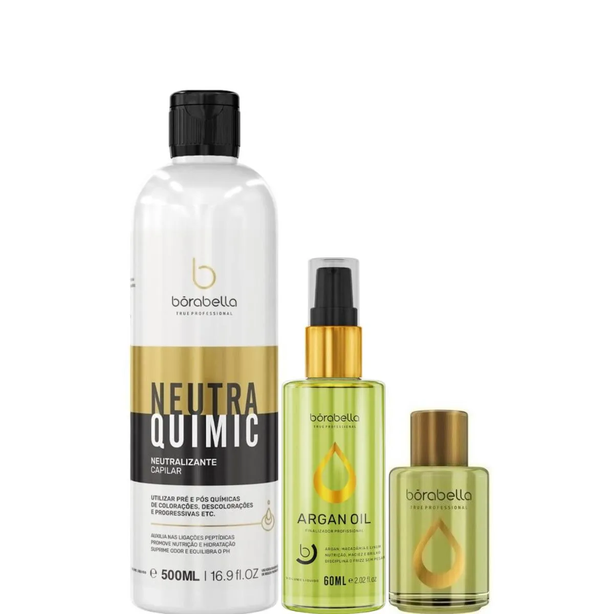 BORABELLA NEUTRAQUIMIC 500ML + ÓLEO ARGAN 60ML + ARGAN 7ML