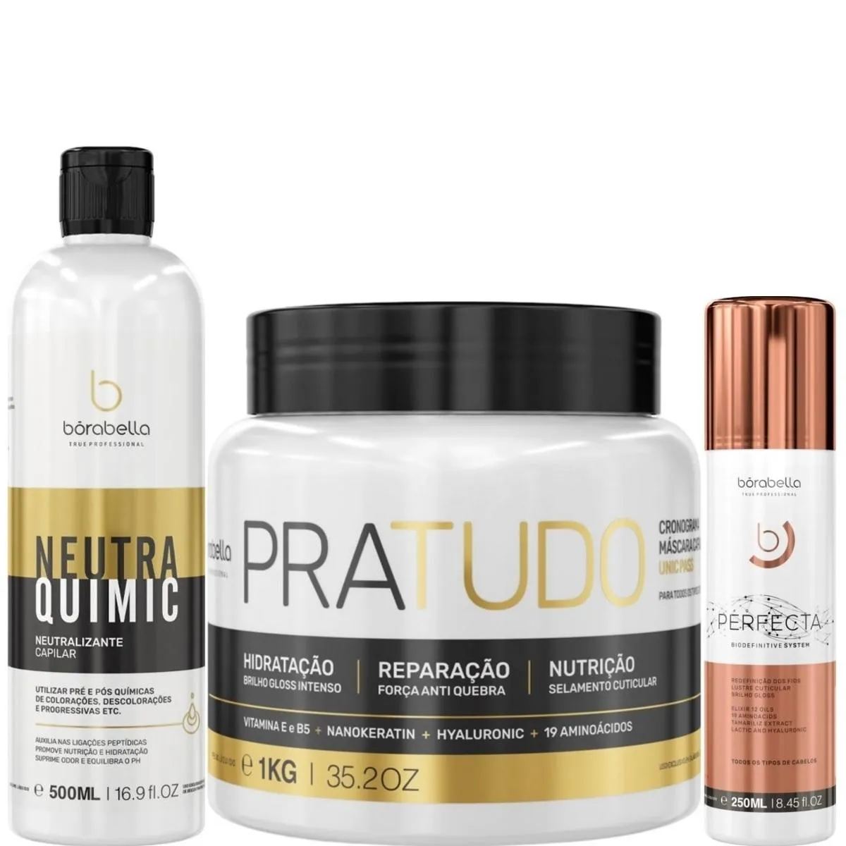 BORABELLA NEUTRAQUIMIC 500ML + PRATUDO 1KG + PERFECTA 250ML