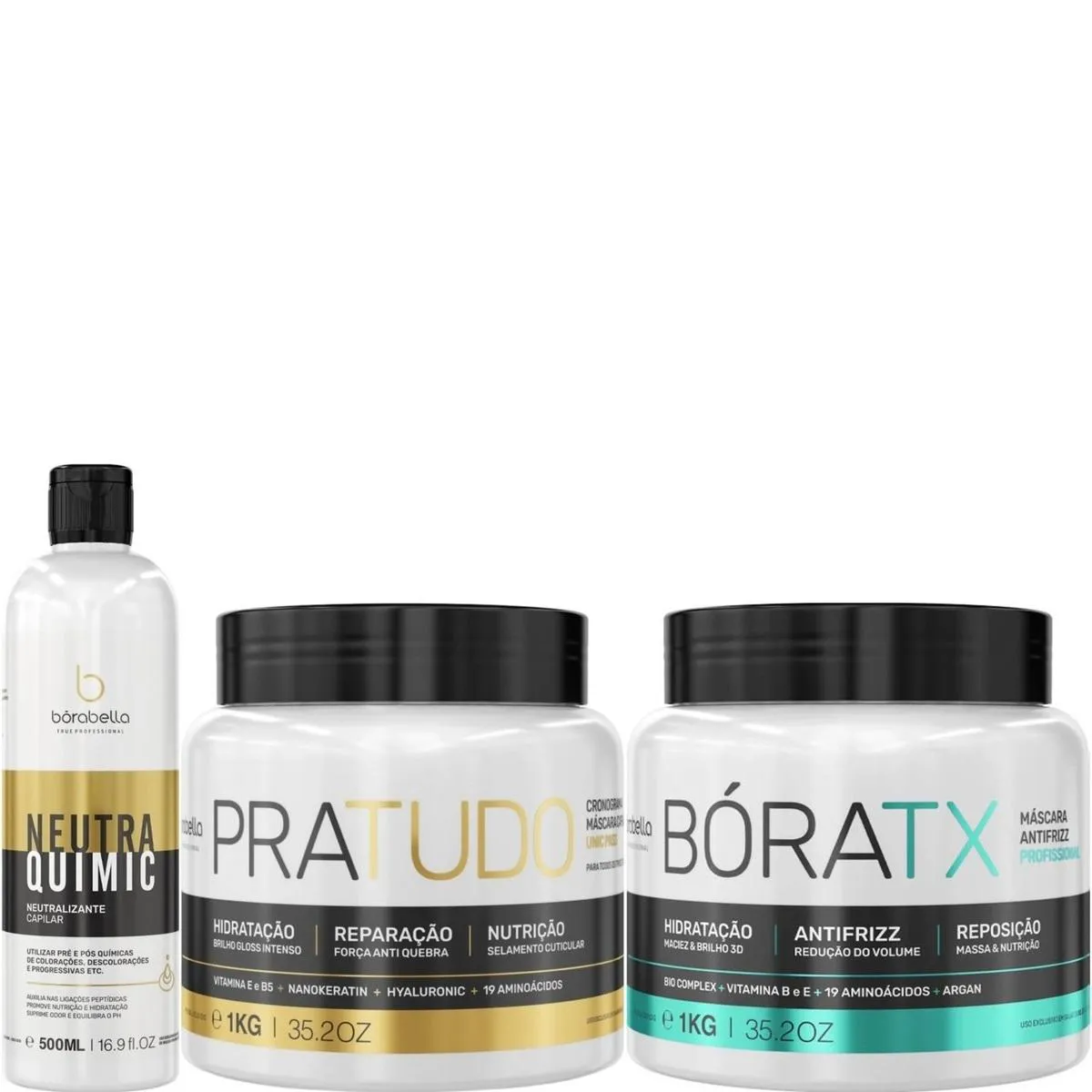 BORABELLA NEUTRAQUIMIC 500ML + PRATUDO 1KG + BóRATX 1KG