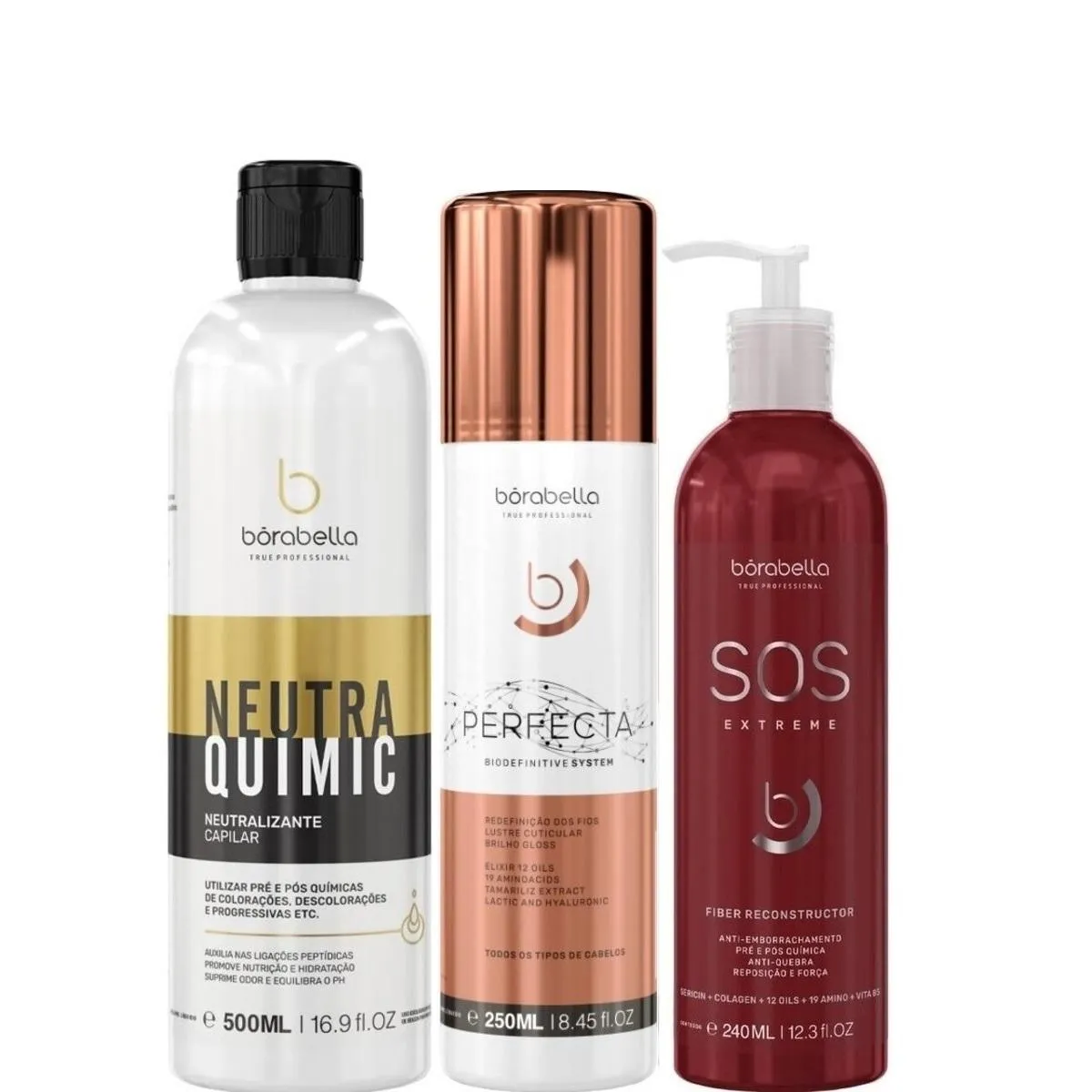 BORABELLA NEUTRAQUIMIC 500ML + PERFECTA 250ML + SOS 240ML