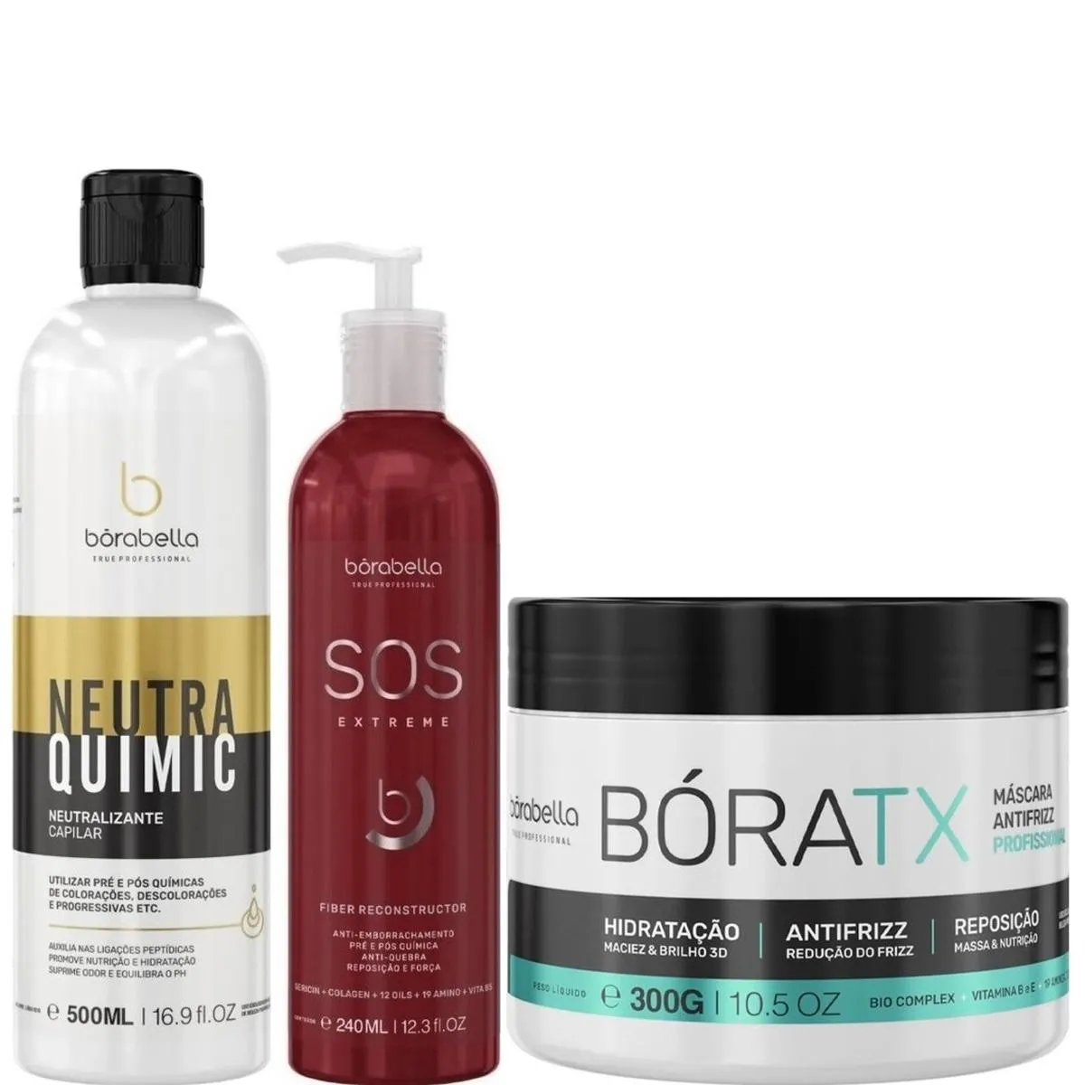 BORABELLA NEUTRAQUIMIC 500ML + SOS + MáSCARA BóRATX 300G