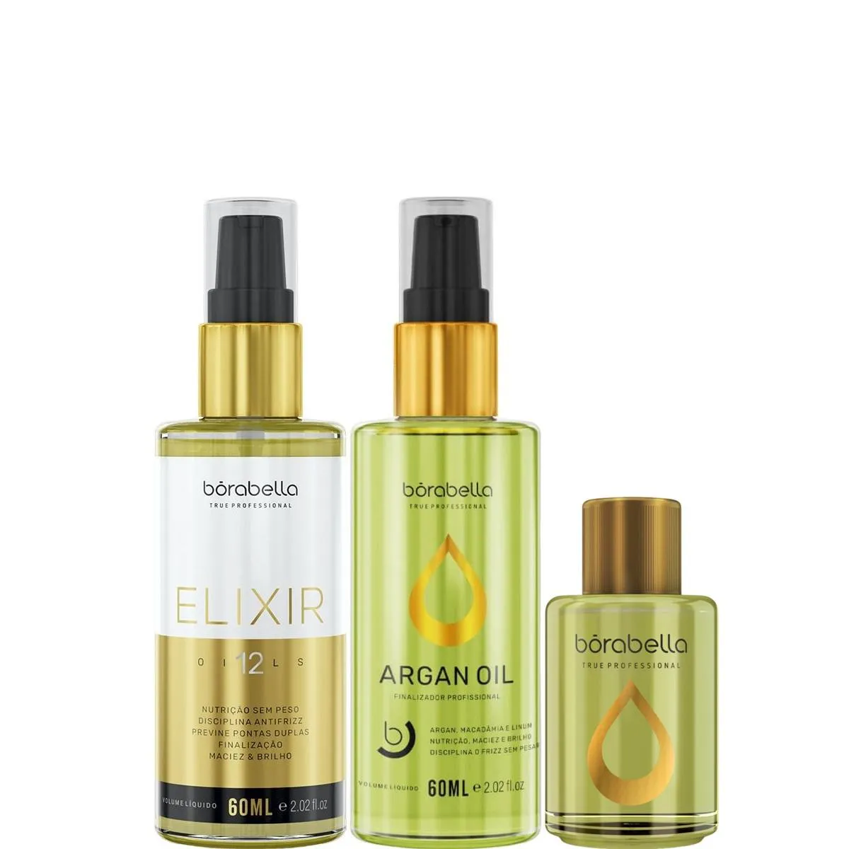 BORABELLA ELIXIR 60ML + ÓLEO DE ARGAN 60ML + ARGAN 7ML