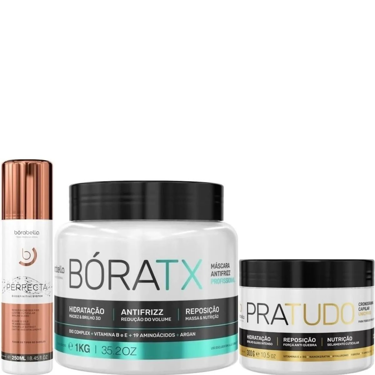 BORABELLA PERFECTA 250ML + MáSCARA BóRATX 1KG + PRATUDO 300G