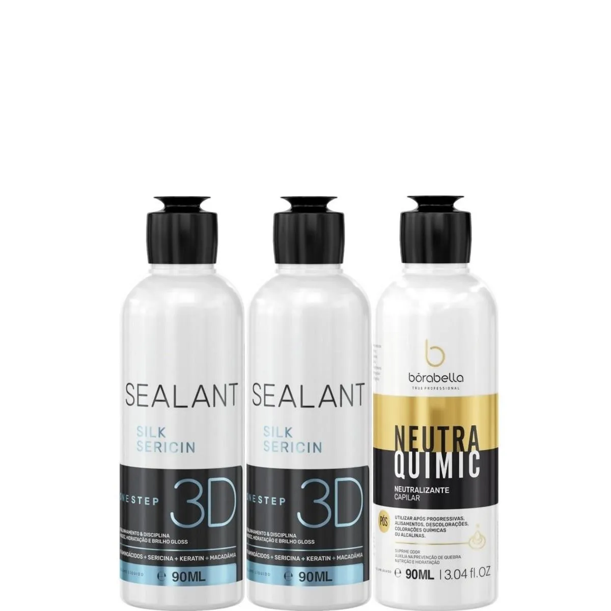 BORABELLA SELAGEM CAPILAR 3D 2X90ML + NEUTRAQUIMIC 90ML