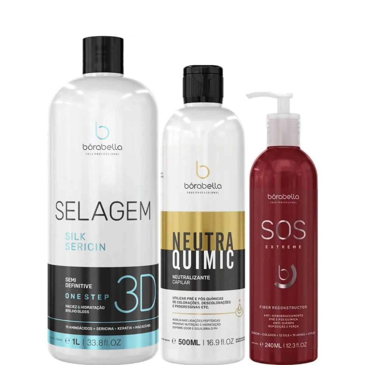 BORABELLA SELAGEM 3D 1L + NEUTRAQUIMIC 500ML + SOS EXTREME