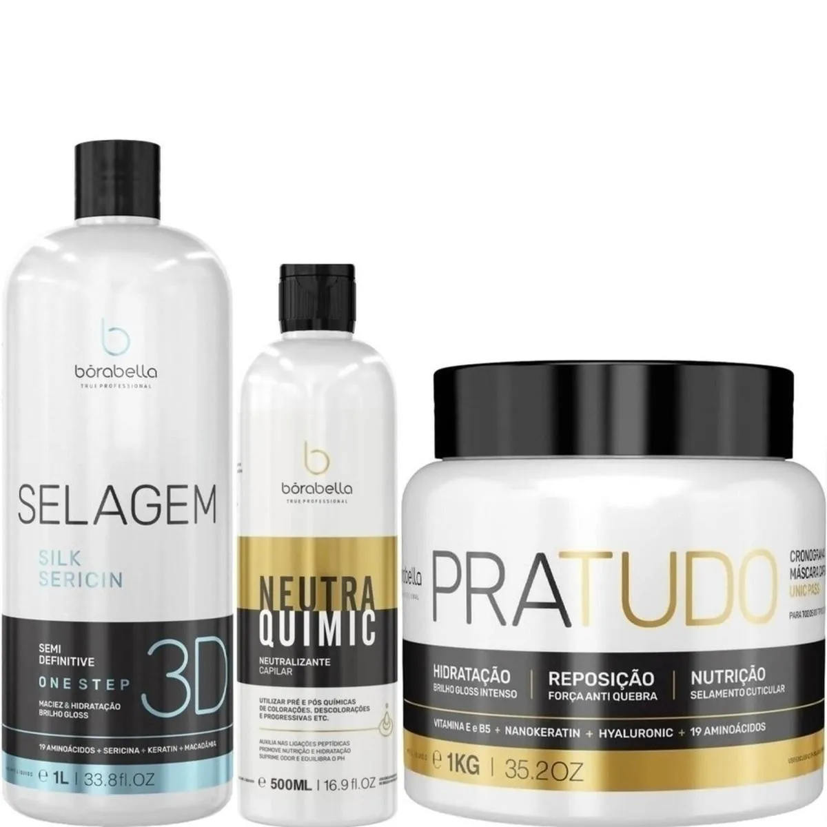 BORABELLA SELAGEM 1 LITRO + NEUTRAQUIMIC 500ML + PRATUDO 1KG