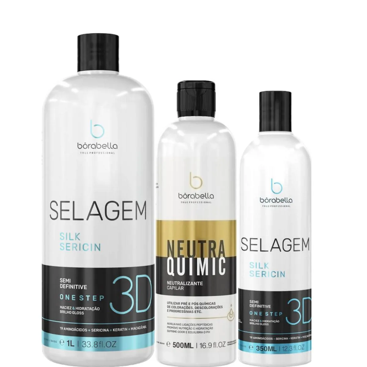 BORABELLA SELAGEM 1L + NEUTRAQUIMIC 500ML + SELAGEM 350ML