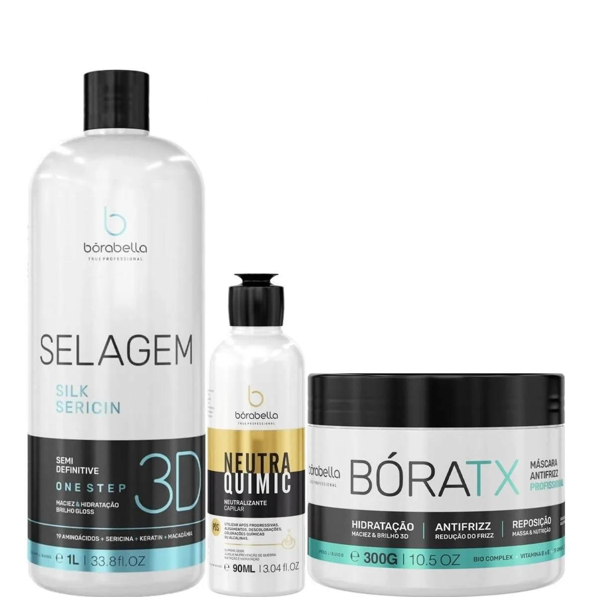 BORABELLA SELAGEM 1 LITRO + NEUTRAQUIMIC 90ML + BóRATX 300G