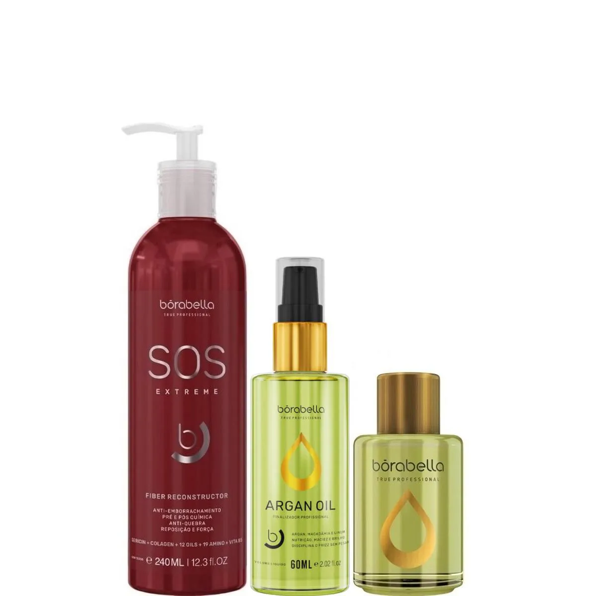 BORABELLA SOS 240ML + ÓLEO DE ARGAN 60ML + ÓLEO DE ARGAN 7ML