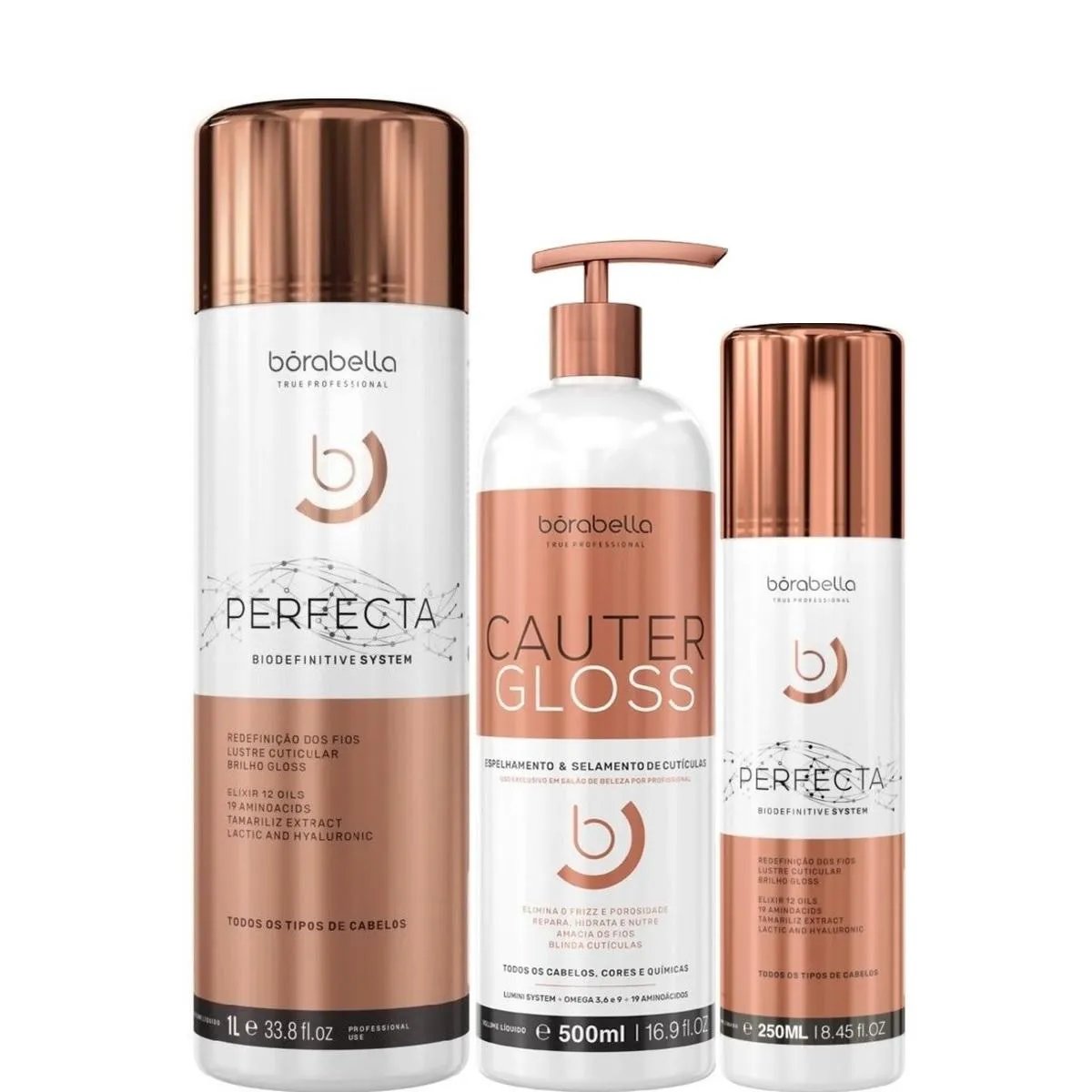 BORABELLA PERFECTA 1 LITRO + CAUTER 500ML + PERFECTA 250ML