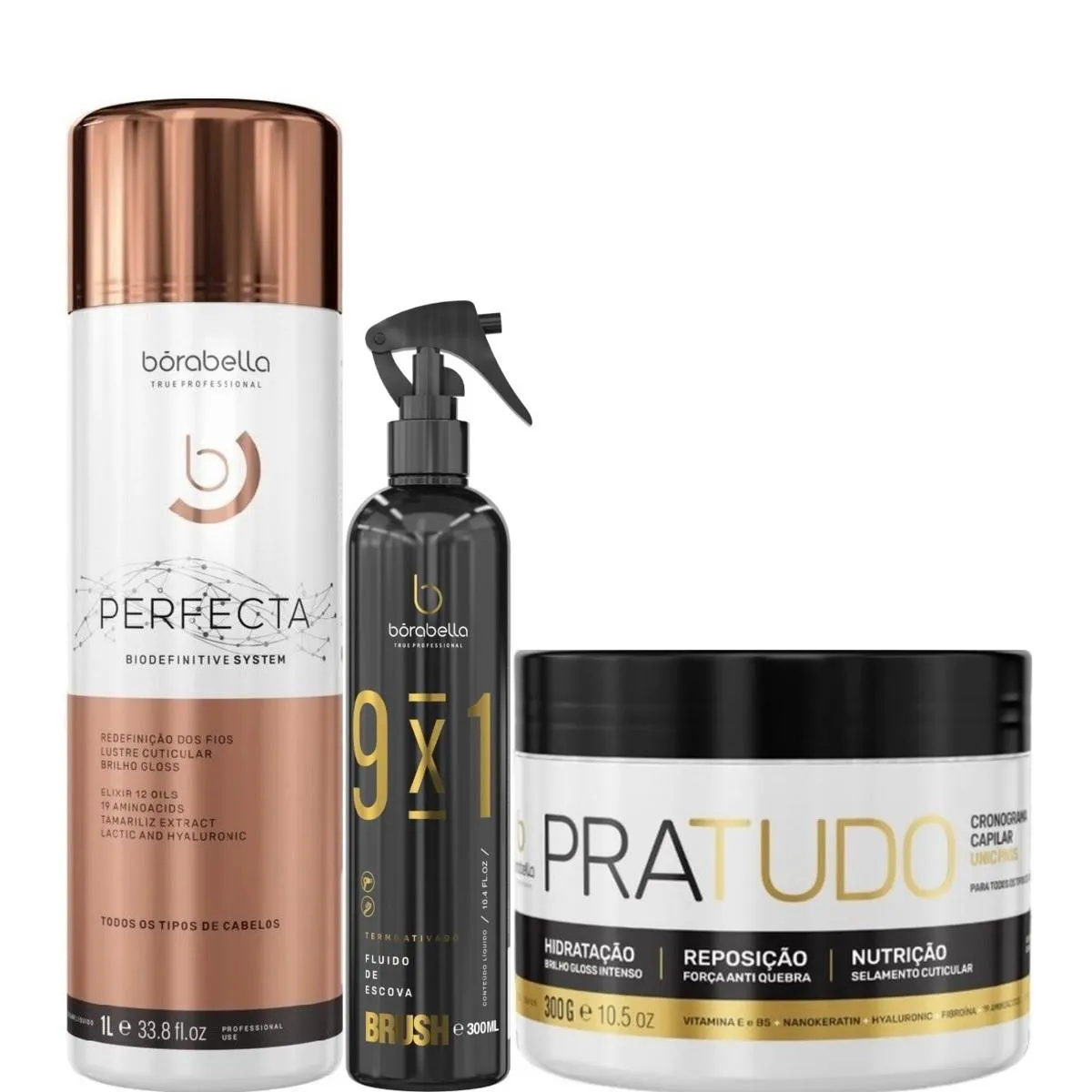 BORABELLA PERFECTA 1L + FLUIDO BRUSH 300ML + PRATUDO 300G