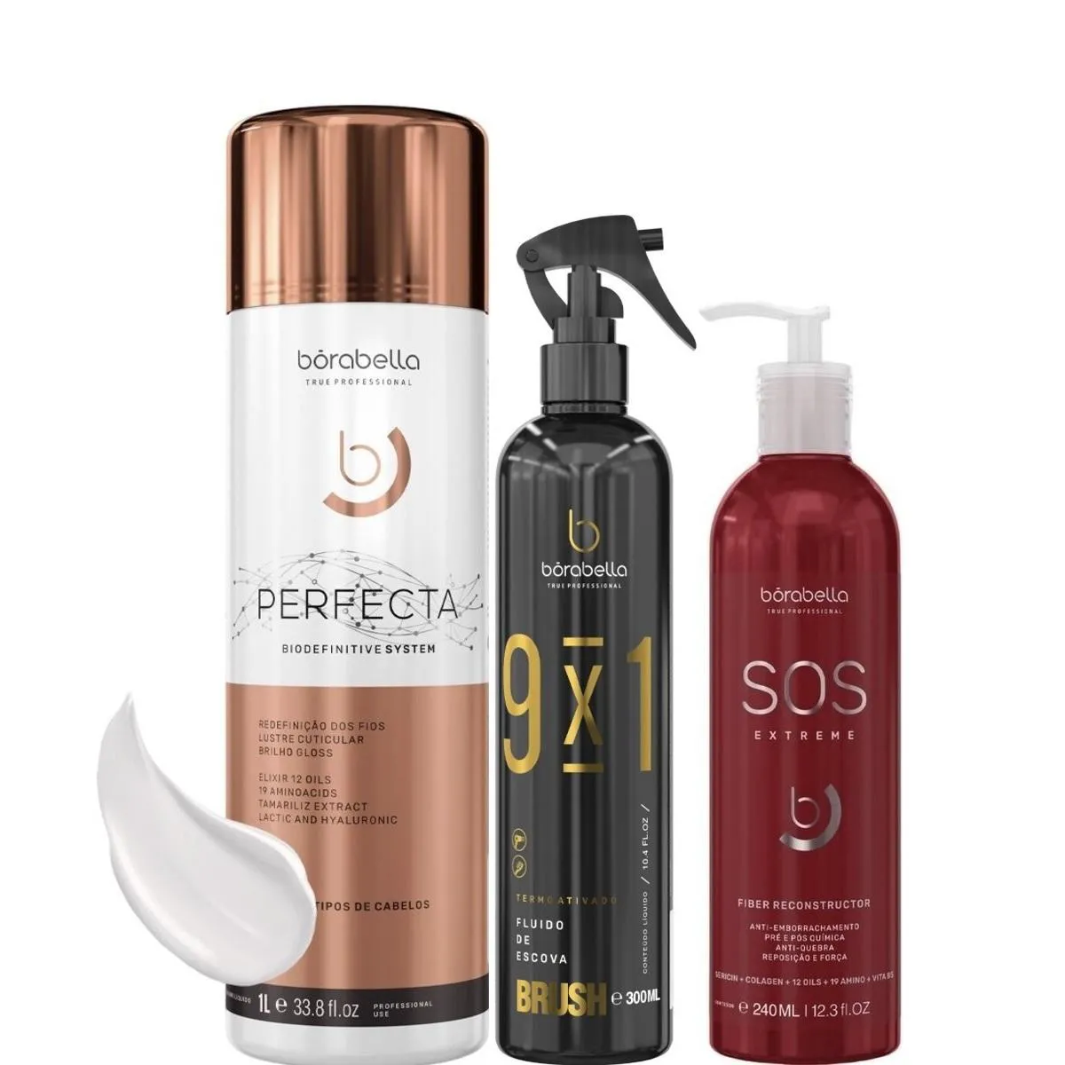 BORABELLA PERFECTA 1 LITRO + FLUIDO BRUSH 300ML + SOS 240ML