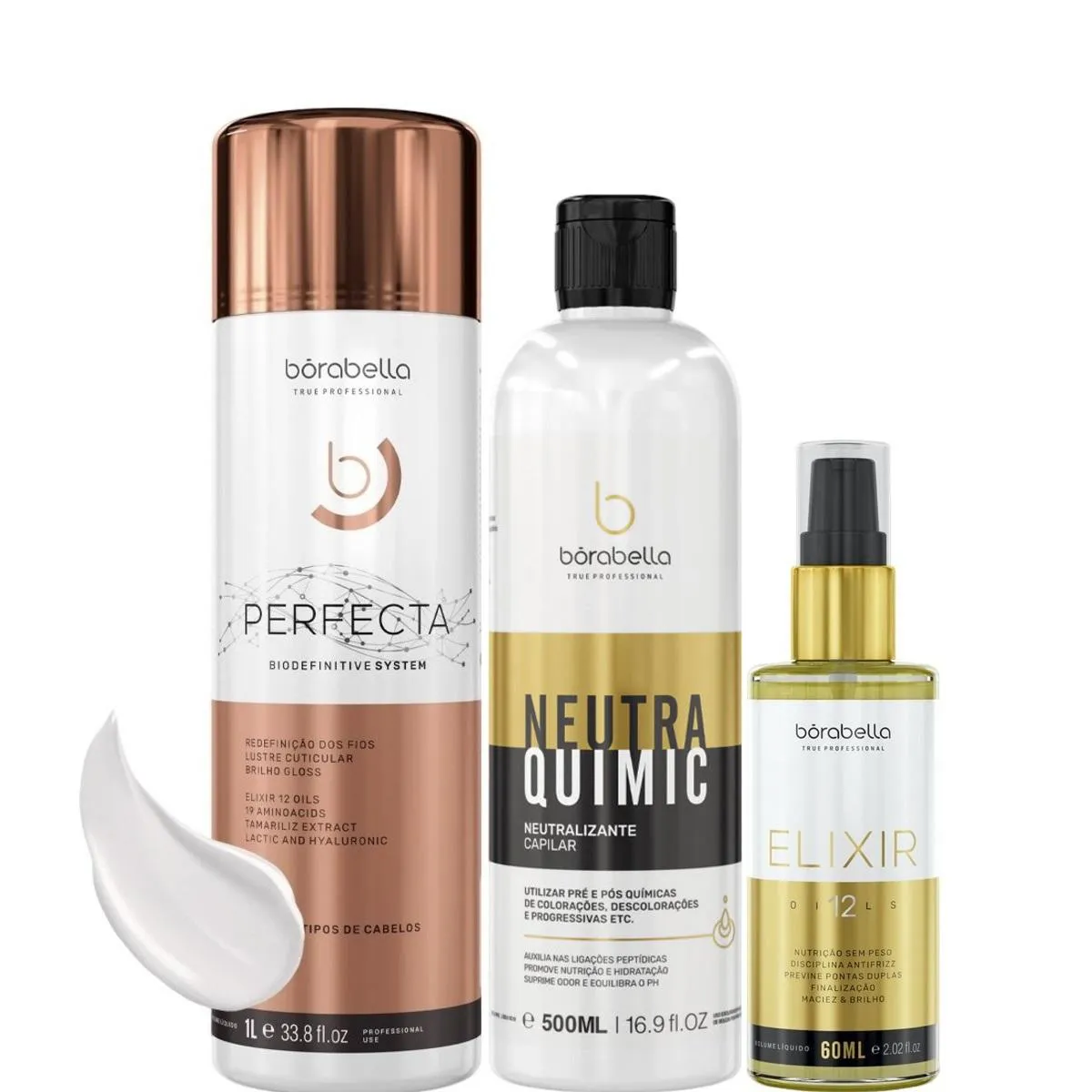 BORABELLA PERFECTA 1L + NEUTRAQUIMIC 500ML + ELIXIR 60ML