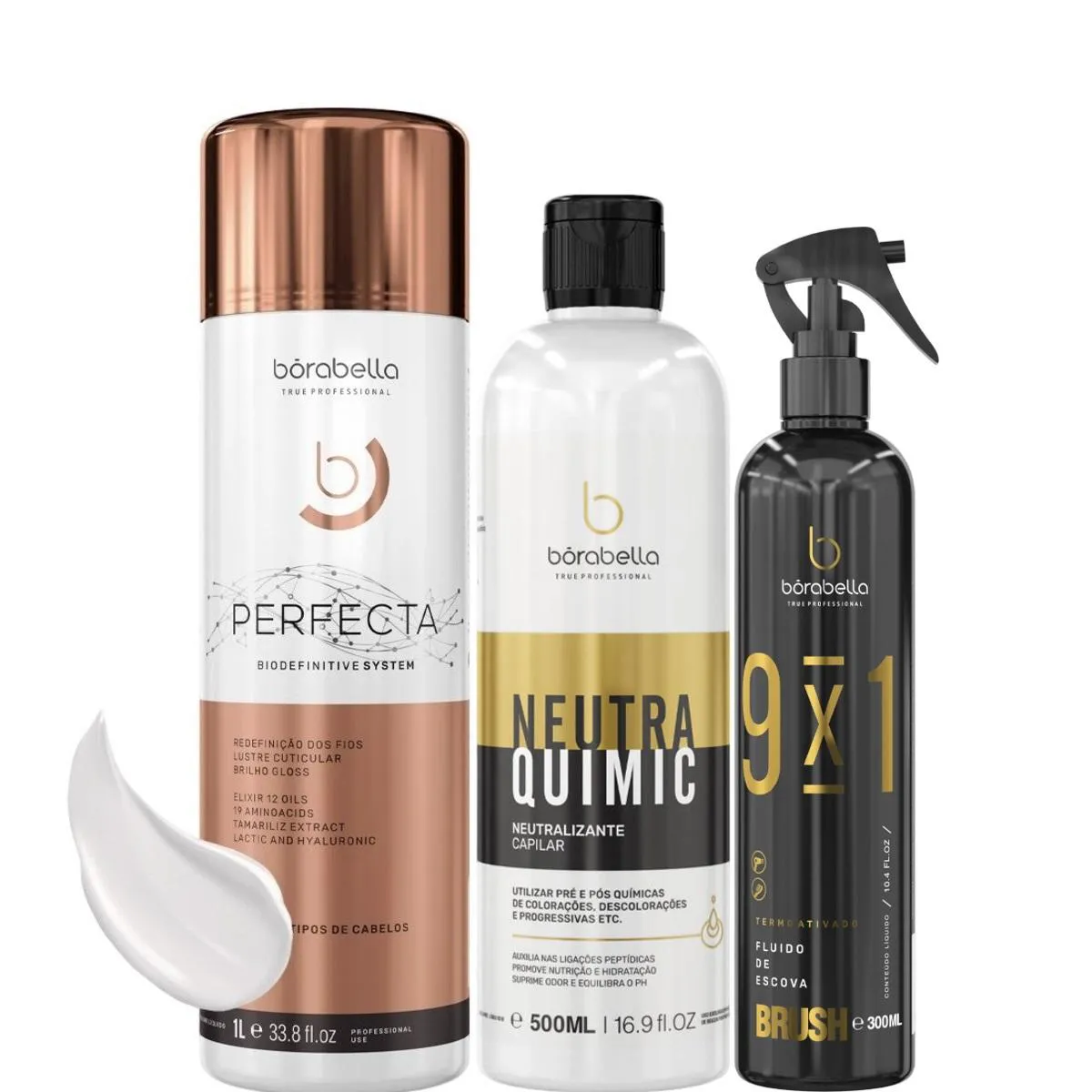 BORABELLA PERFECTA 1L + NEUTRAQUIMIC 500ML + FLUIDO 300ML