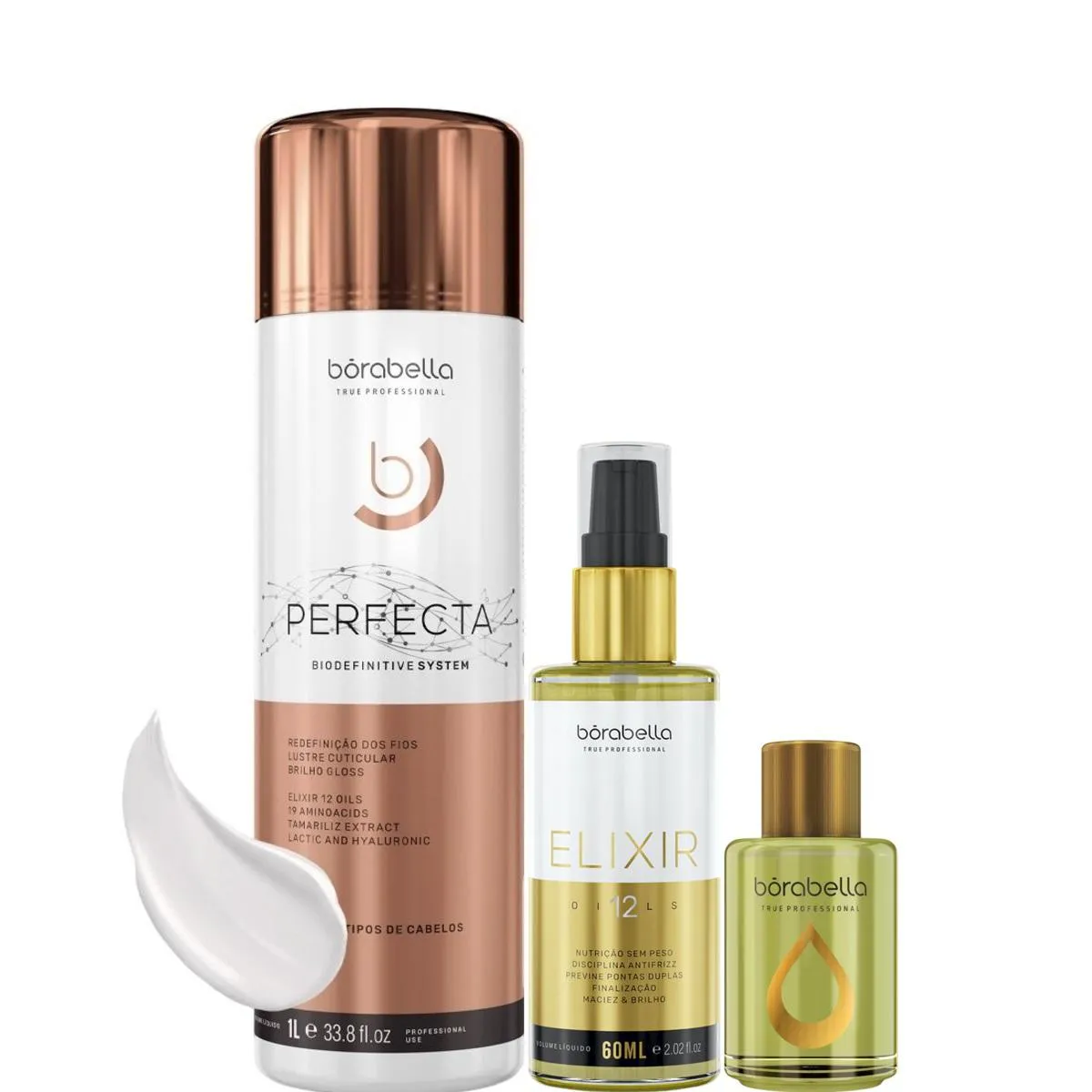 BORABELLA PERFECTA 1 LITRO + ELIXIR 60ML + ÓLEO ARGAN 7ML