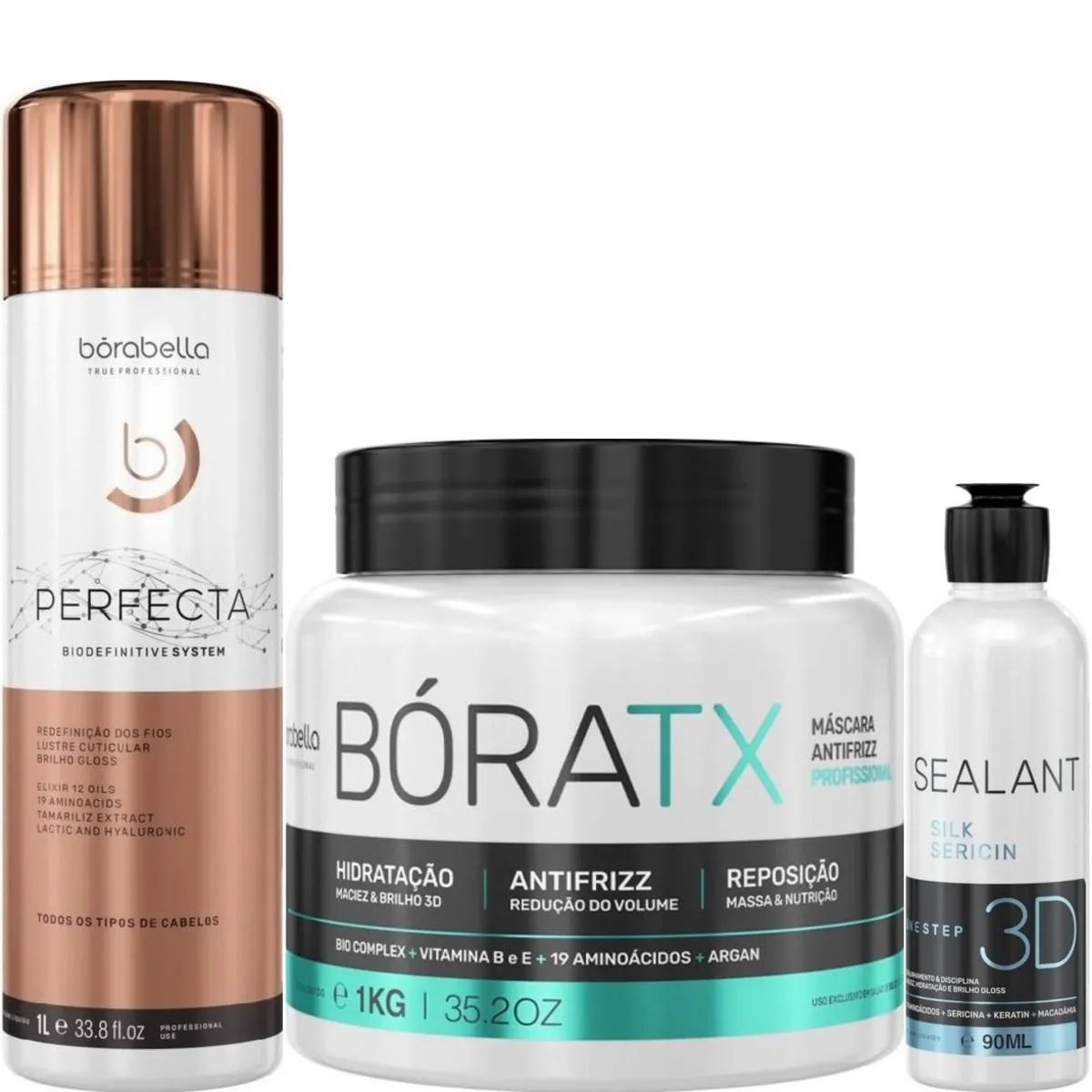BORABELLA PERFECTA 1 LITRO + BóRATX 1KG + SELAGEM 3D 90ML