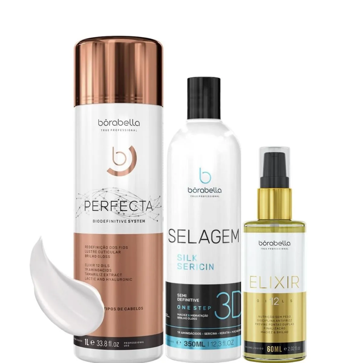 BORABELLA PERFECTA 1 LITRO + SELAGEM 3D 350ML + ELIXIR 60ML