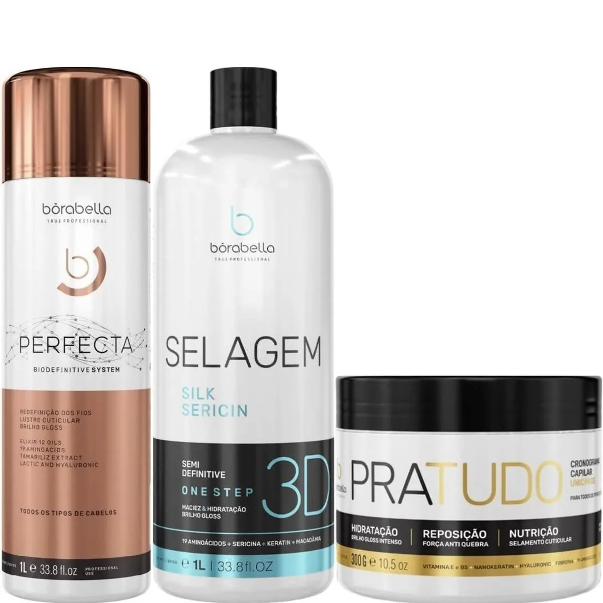 BORABELLA PERFECTA + SELAGEM 3D 2X1 LITRO + PRATUDO 300G