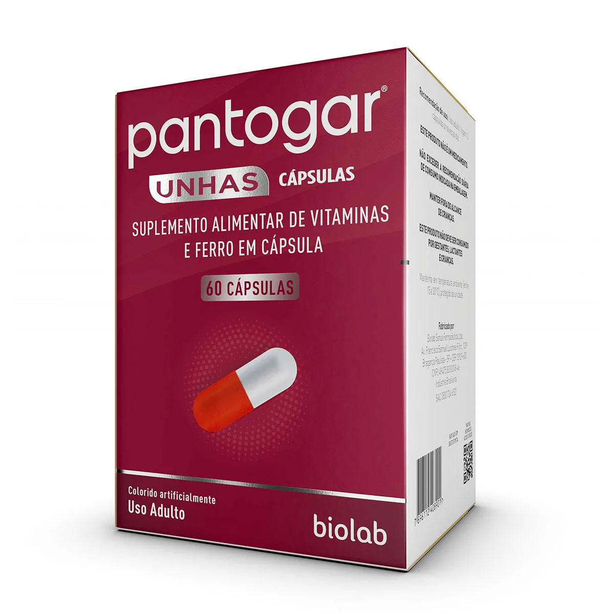 Polivitamínico Pantogar Unhas 60 cápsulas