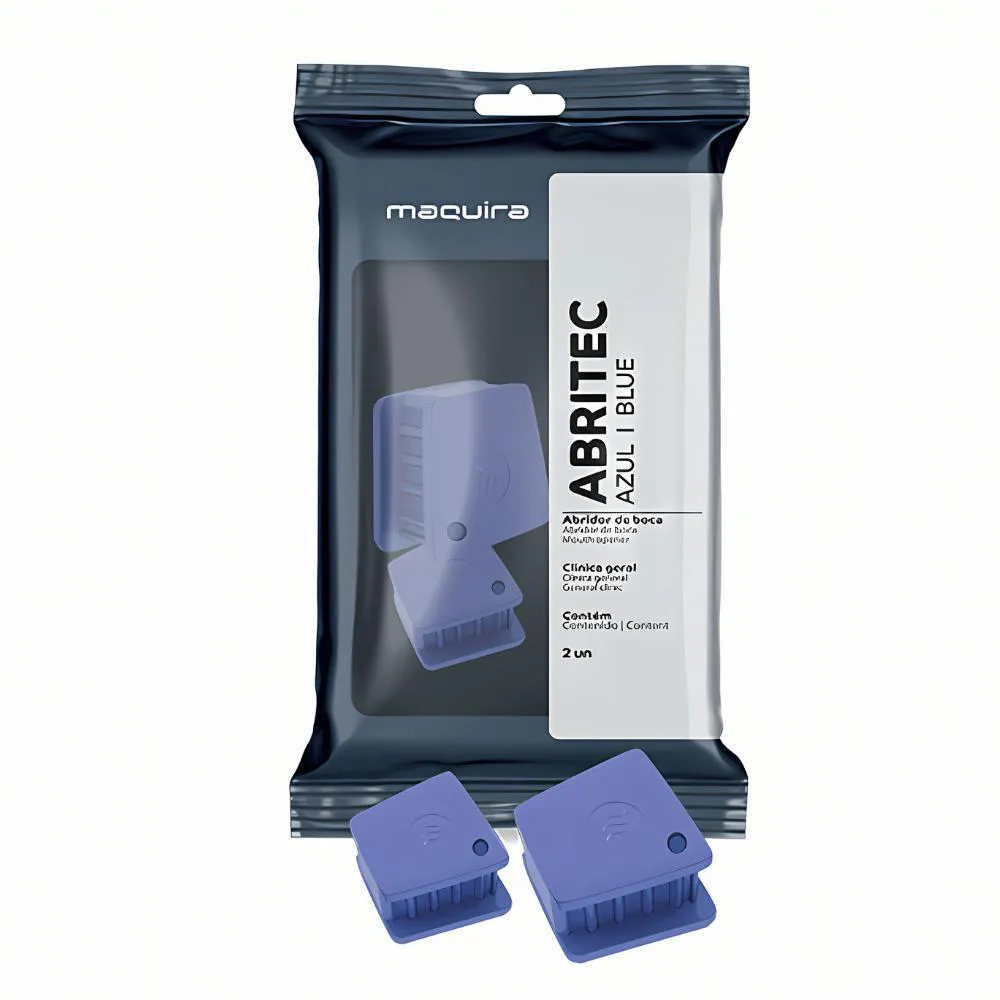 ABRIDOR DE BOCA DE SILICONE AFASTADOR ABRITEC P E G MAQUIRA Azul