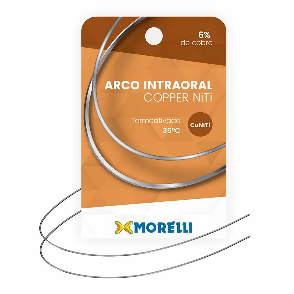 ARCO INTRAORAL COPPER NITI 35°C SUPERIOR REDONDO MORELLI 040mm  016 Polegadas