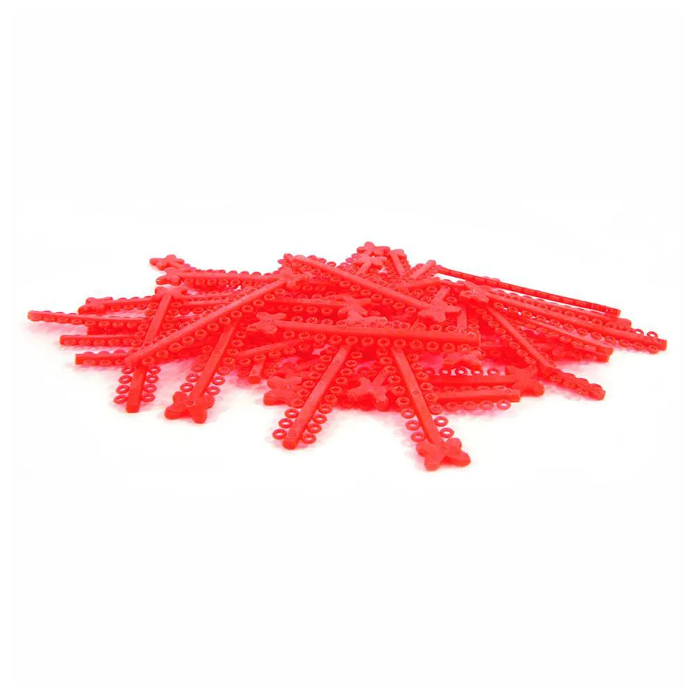 ELáSTICO ORTODôNTICO LIGADURA MODULAR 1000UN. MORELLI Vermelho Cristal