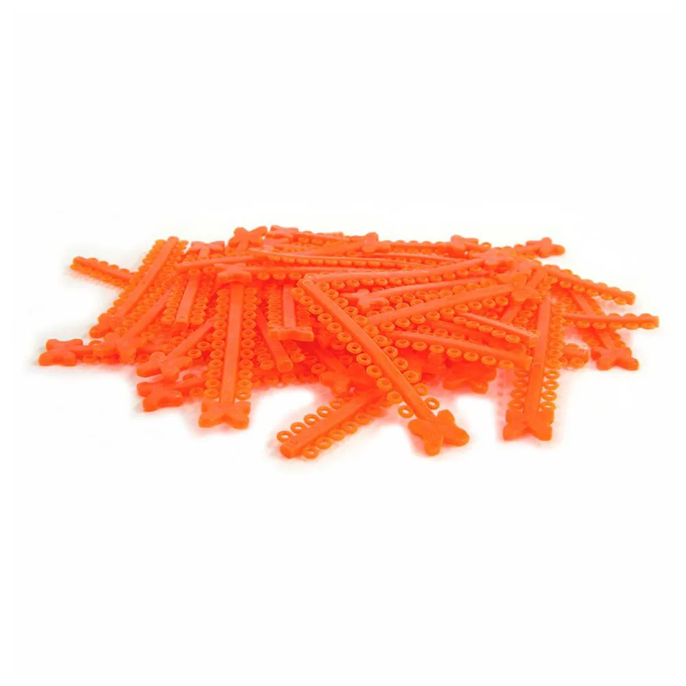 ELáSTICO ORTODôNTICO LIGADURA MODULAR 1000UN. MORELLI Laranja Cristal