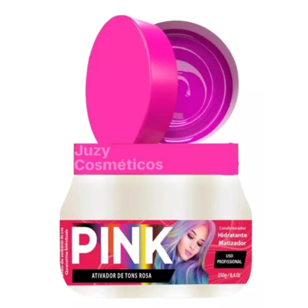 MASCARA MATIZADORA PINK 250G CABELOS ROSA JUZY COSMéTICOS