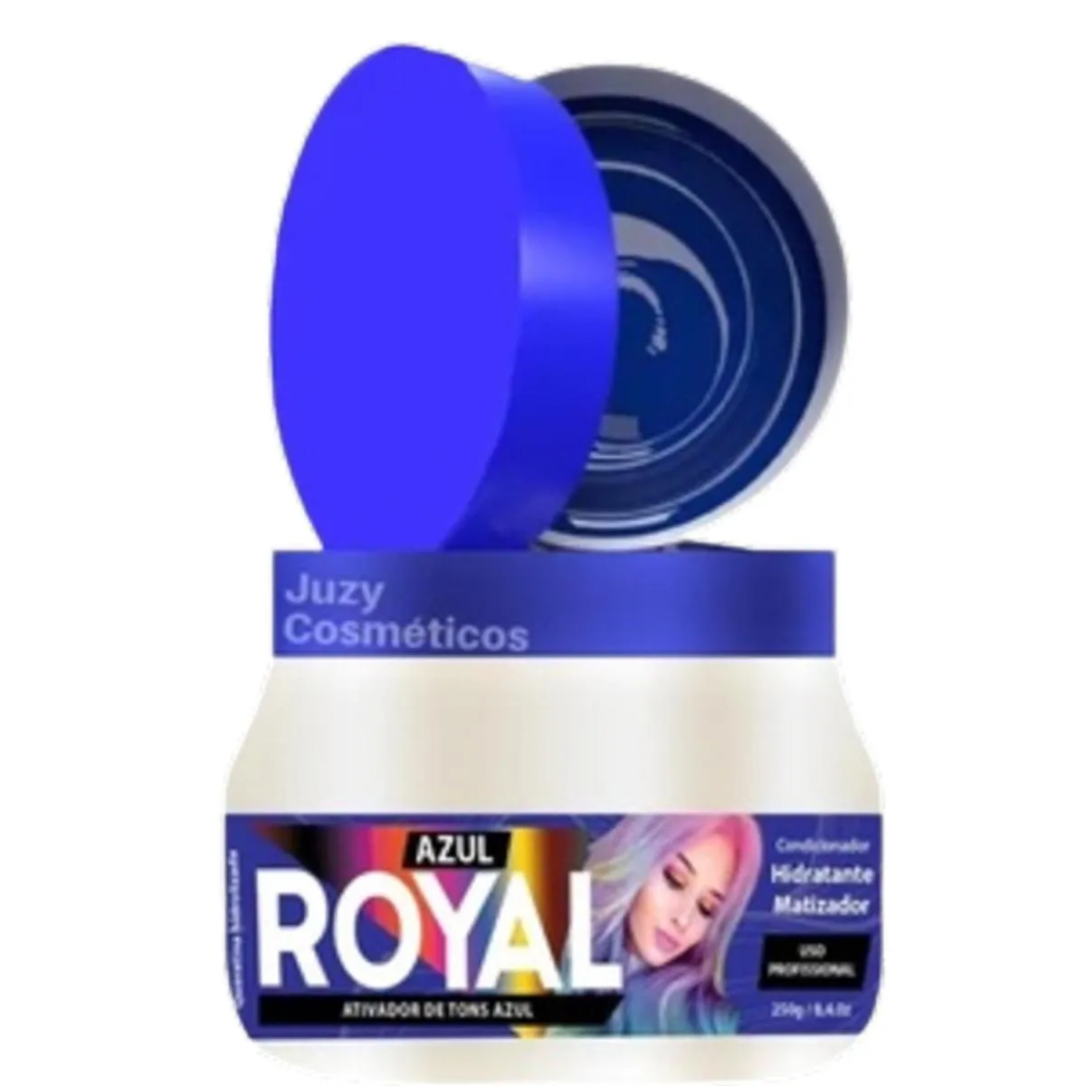 MASCARA MATIZADORA 250G CABELOS AZUL ROYAL JUZY COSMéTICOS