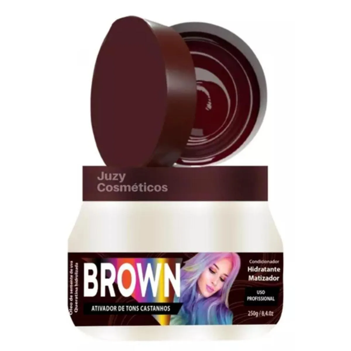 MASCARA MATIZADORA 250G BROWN CABELO CASTANHO CHOCOLATE JUZY