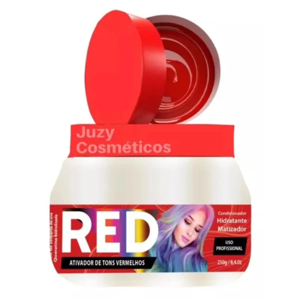 MATIZADOR HIDRATANTE RED 250G CABELOS VERMELHO JUZY
