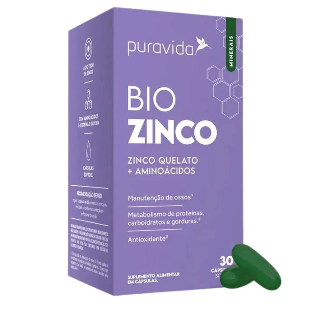 BIO ZINCO COM 30 CAPS PURAVIDA