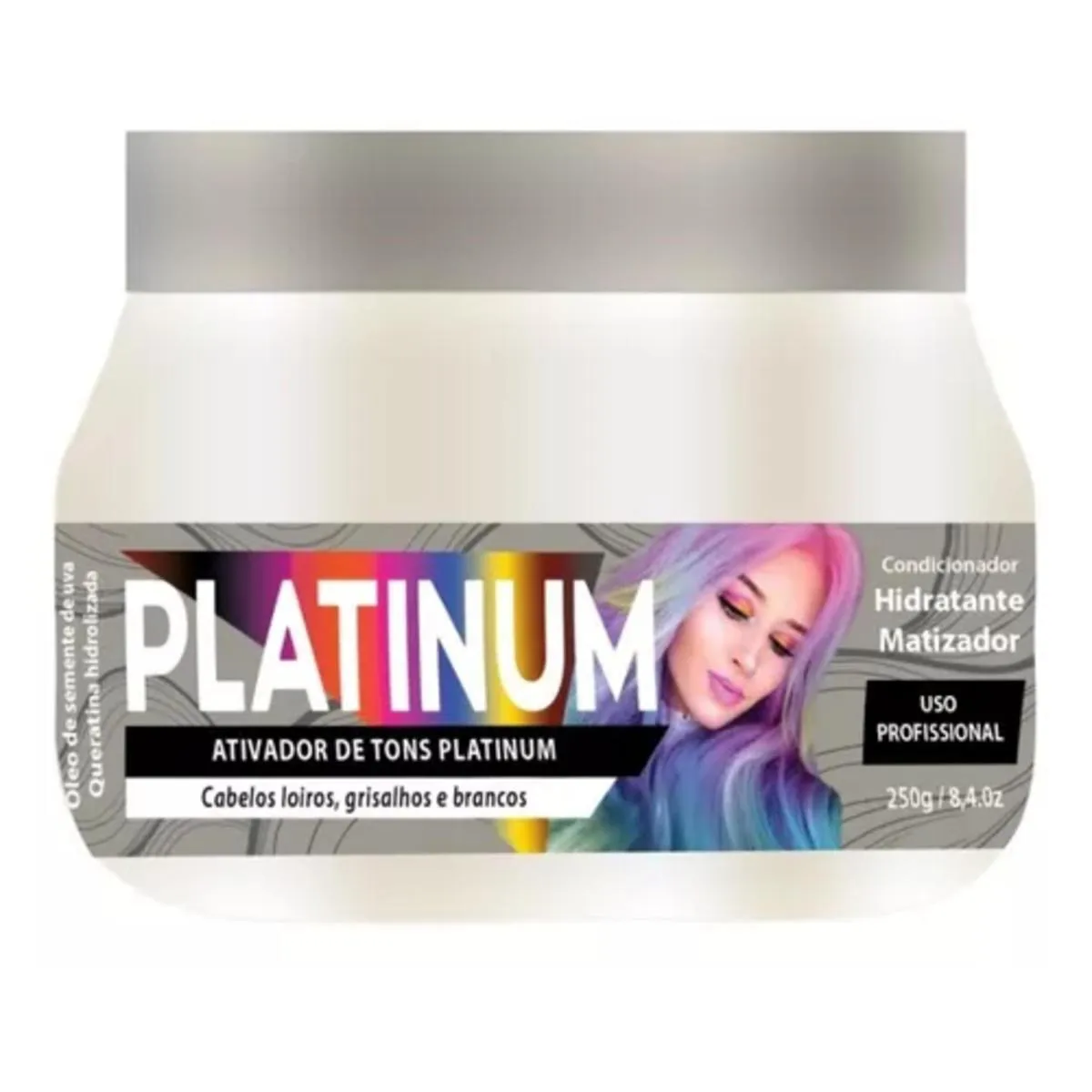 MATIZADOR HIDRATANTE PLATINUM 250G CABELOS PLATINADO JUZY