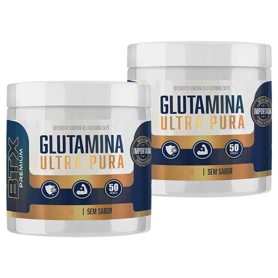 Kit 2x Glutamina Ultra Pura Btx Premium 250g