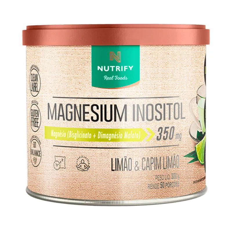 MAGNESIO INOSITOL 300 GRAMAS LIMãO E CAPIM LIMãO NUTRIFY