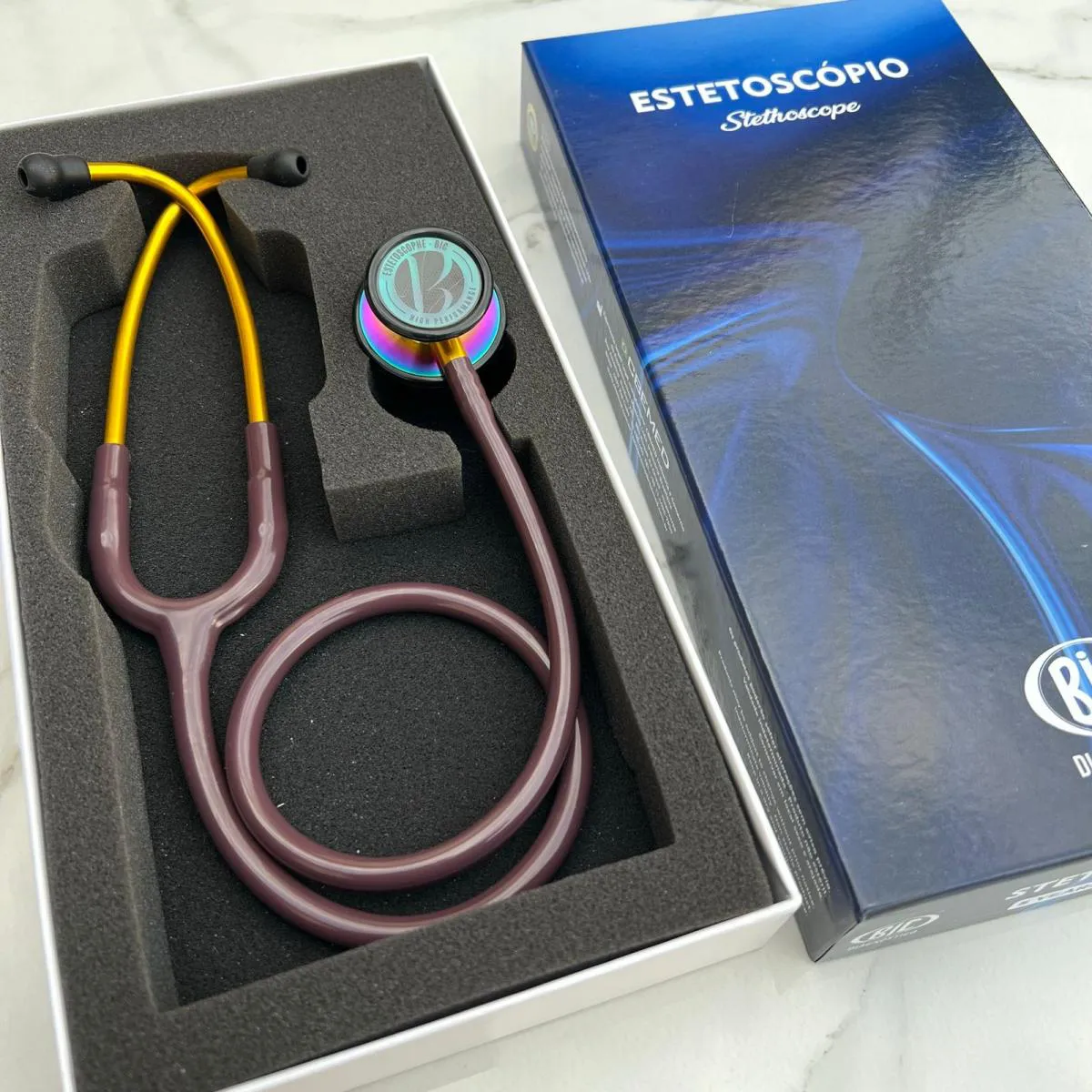 ESTETOSCóPIO BIC ETERNITY INOX DUPLO MARROM CHOCOLATE