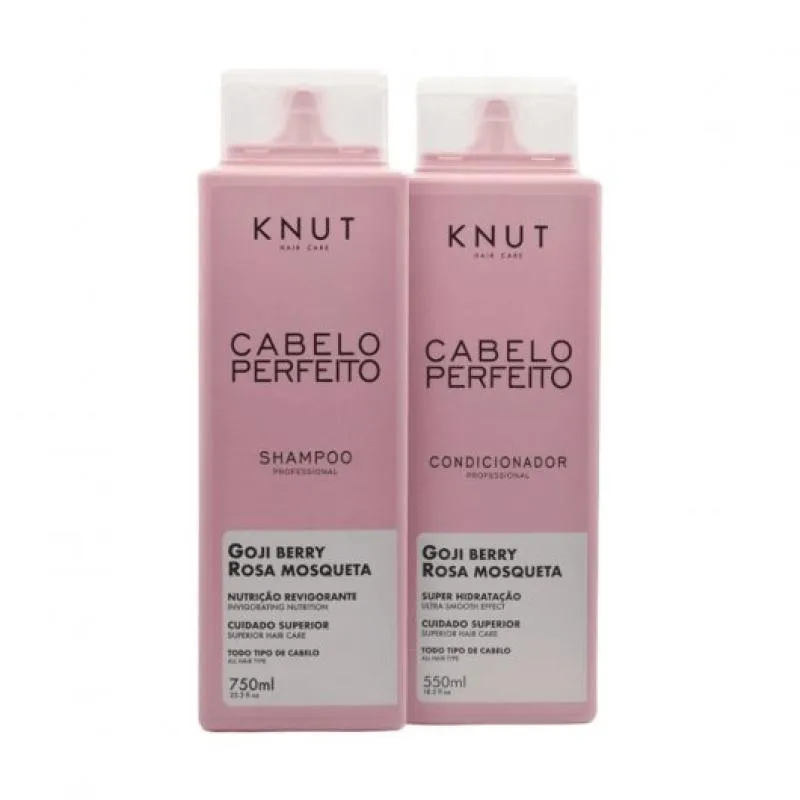 KIT CABELO PERFEITO KNUT: SHAMPOO 750ML + CONDICIONADOR 550ML
