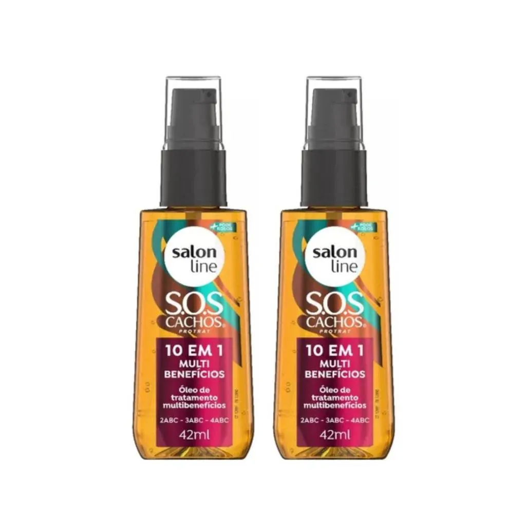 OLEO CAPILAR SALON LINE 42ML SOS CACHOS 10EM1 MULTI - KIT2UN