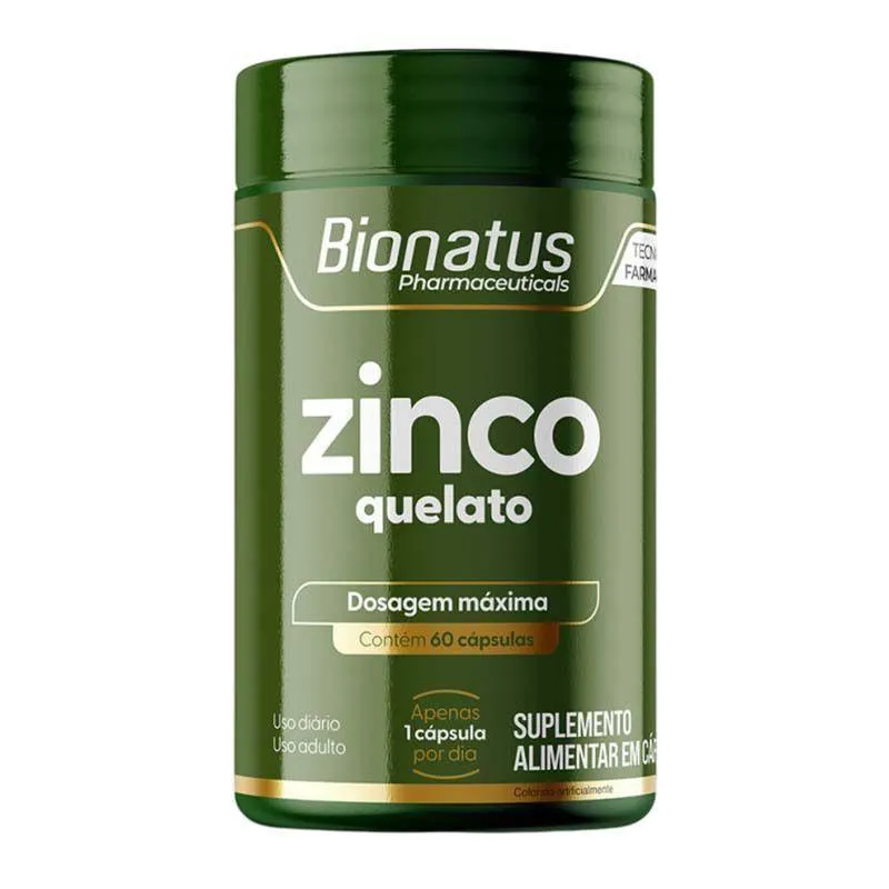 ZINCO QUELATO BIONATUS 60 CáPSULAS