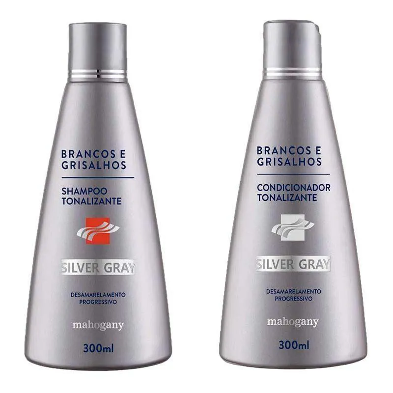 KIT SHAMPOO SILVER + CONDICIONADOR SILVER GRAY MAHOGANY 300ML