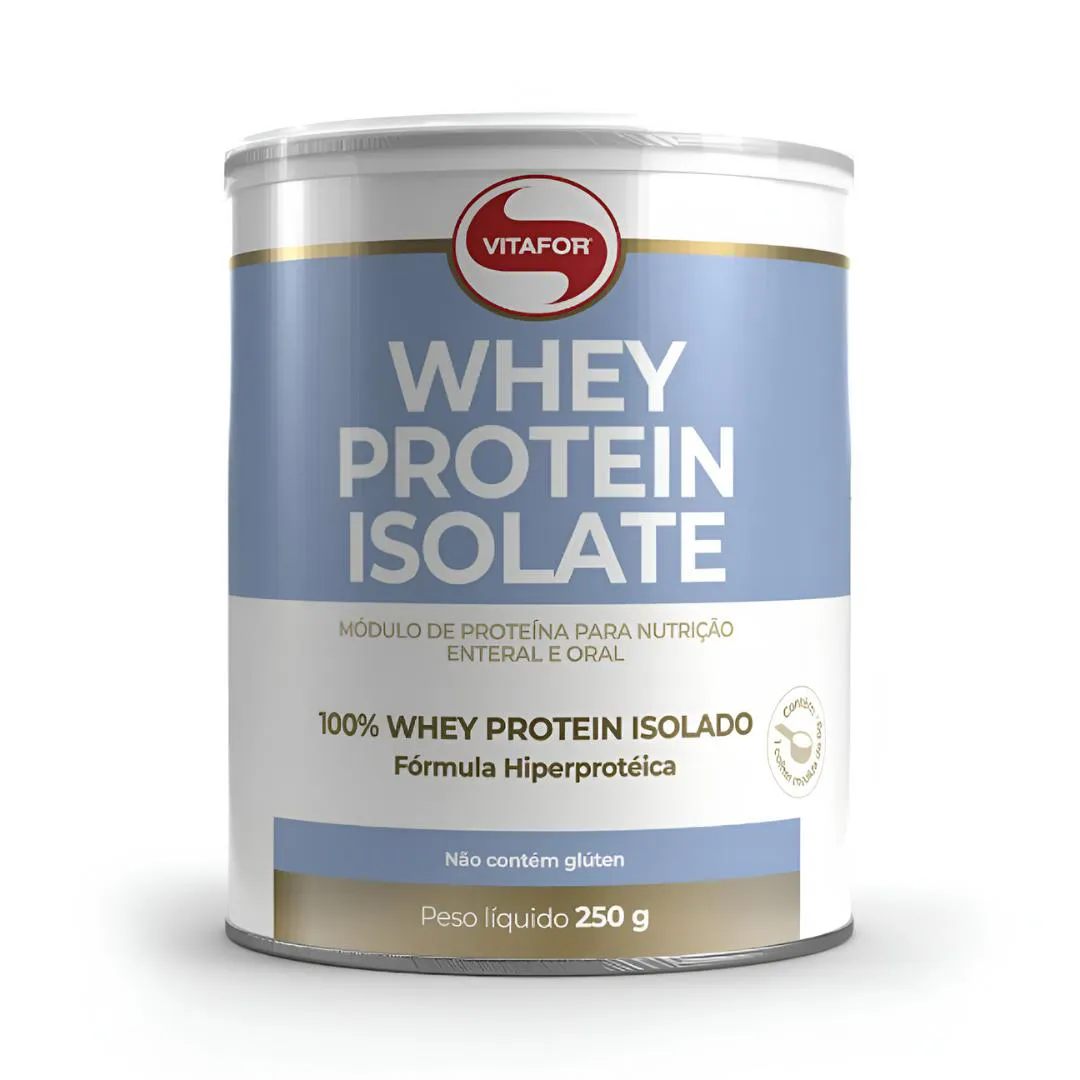 WHEY PROTEIN ISOLADO 250G 100% WHEY PROTEIN ISOLADO FóRMULA HIPERPROTEICA VITAFOR