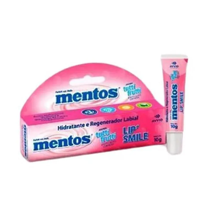 HIDRATANTE E REGENERADOR LABIAL MENTOS LIP SMILE TUTTI FRUTTI 10G