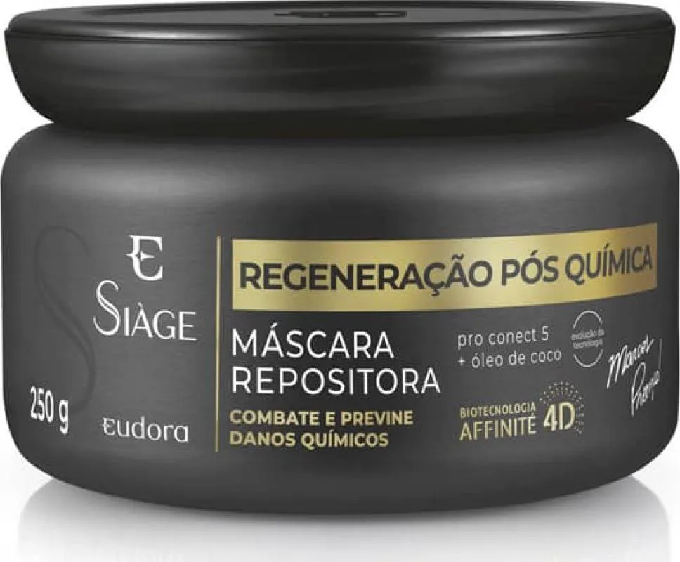 MáSCARA REGENERAçãO PóS QUíMICA SIàGE EXPERT EUDORA 250G
