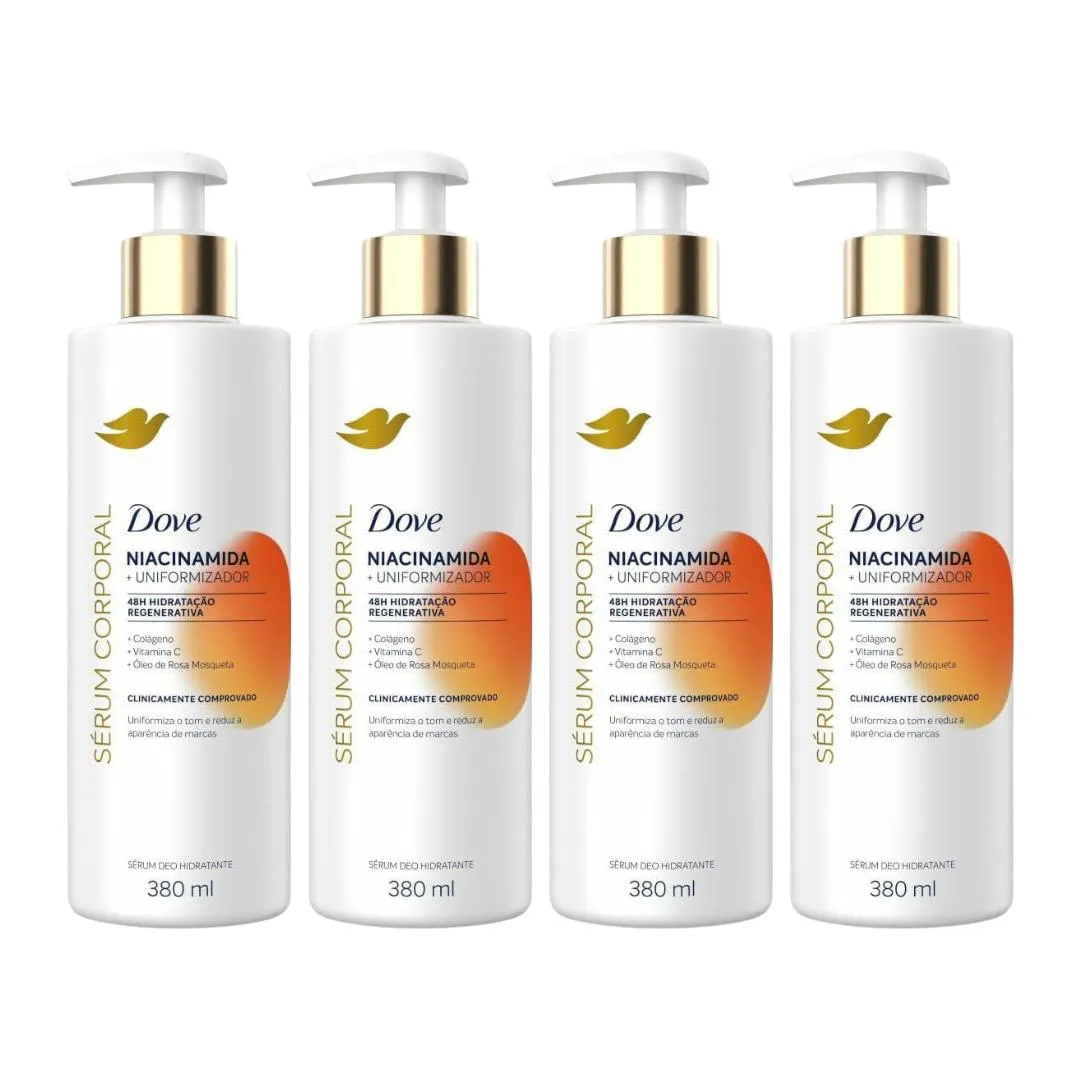 KIT COM 4 SéRUM CORPORAL NIACINAMIDA DOVE 380ML – UNILEVER