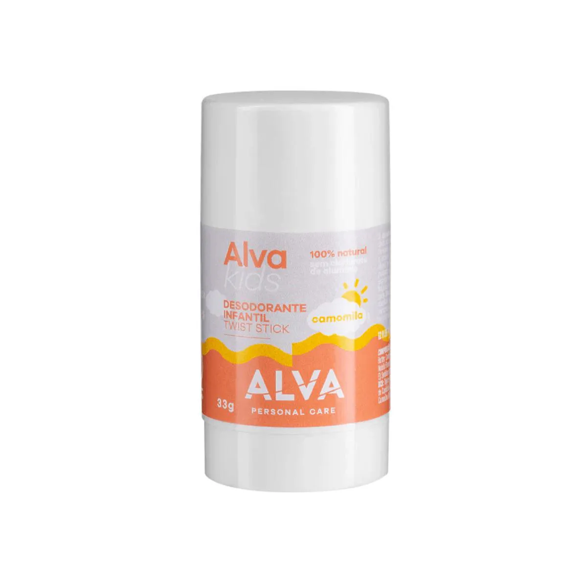 DESODORANTE ALVA INFANTIL NATURAL TWIST STICK 33G CAMOMILA