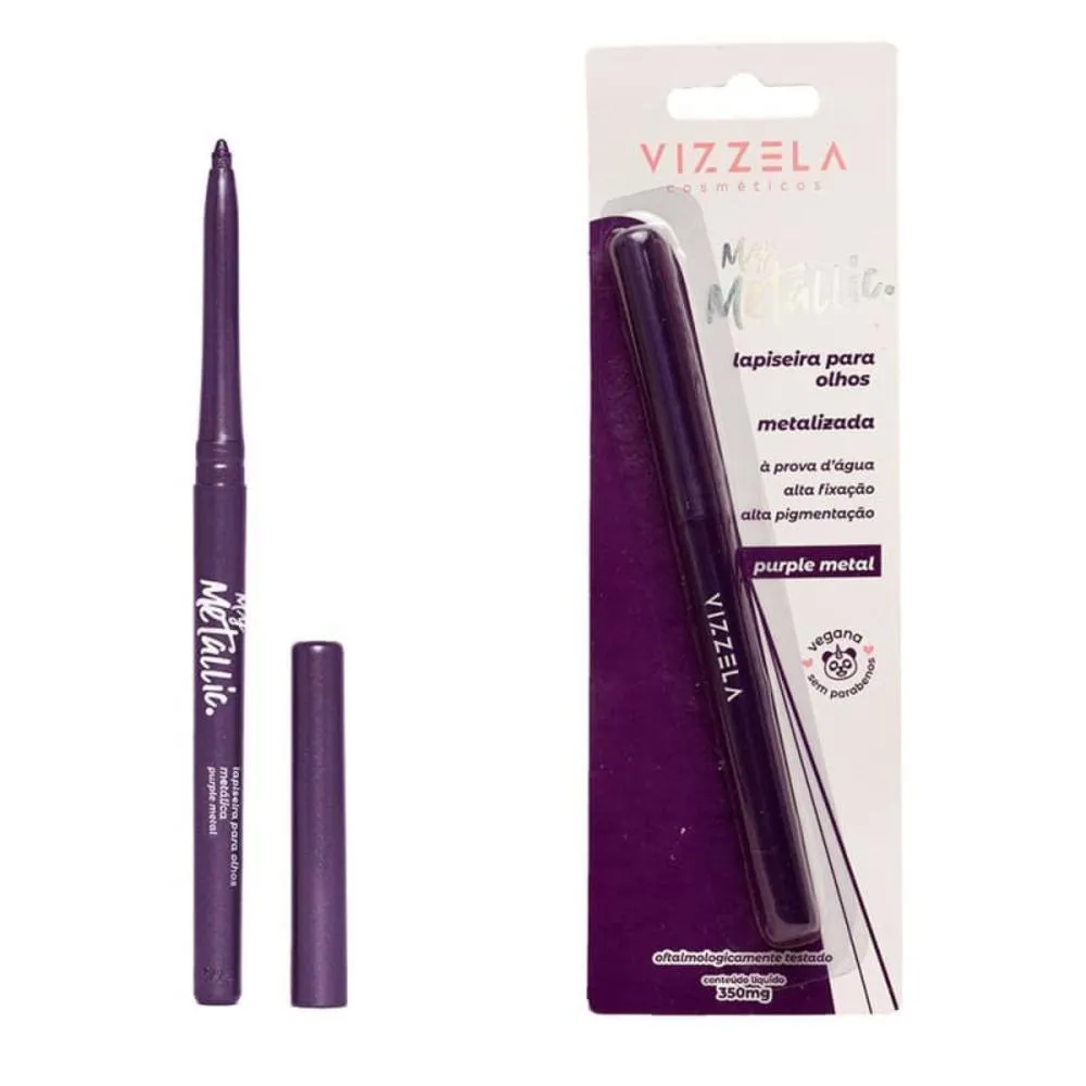 LAPISEIRA PARA OLHOS MY METALLIC PURPLE METAL - VIZZELA